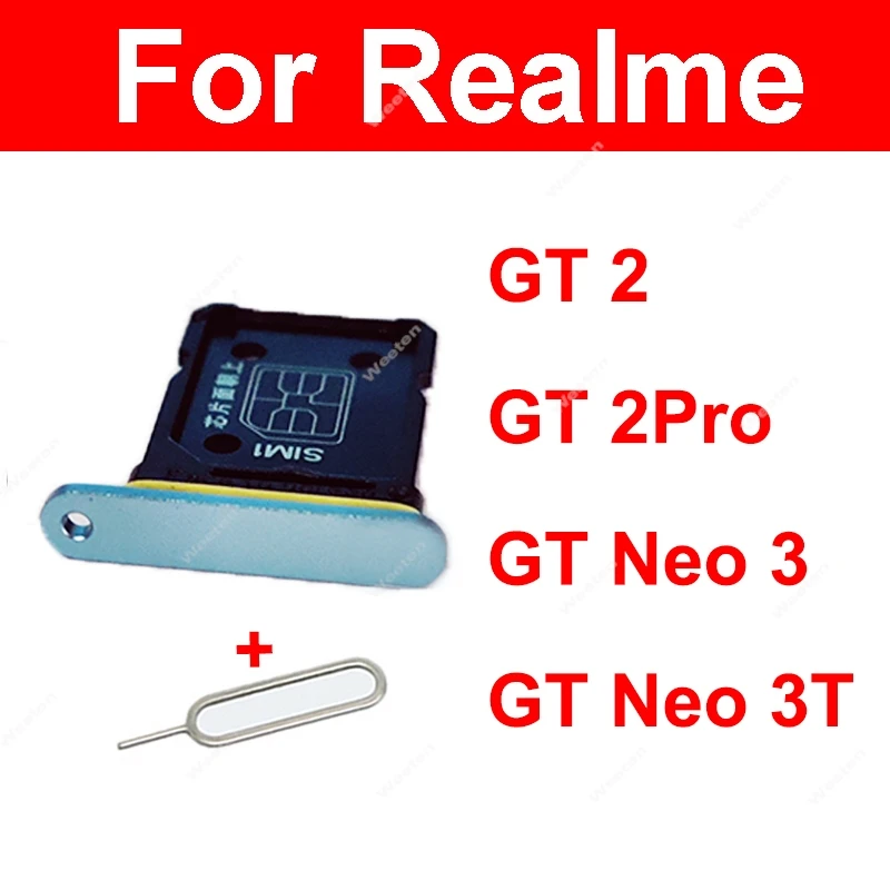 SIM Card Tray For Realme GT 2 Pro Neo 3 3T SIM Card  Card Socket Reader Holder Slot Replacement Parts