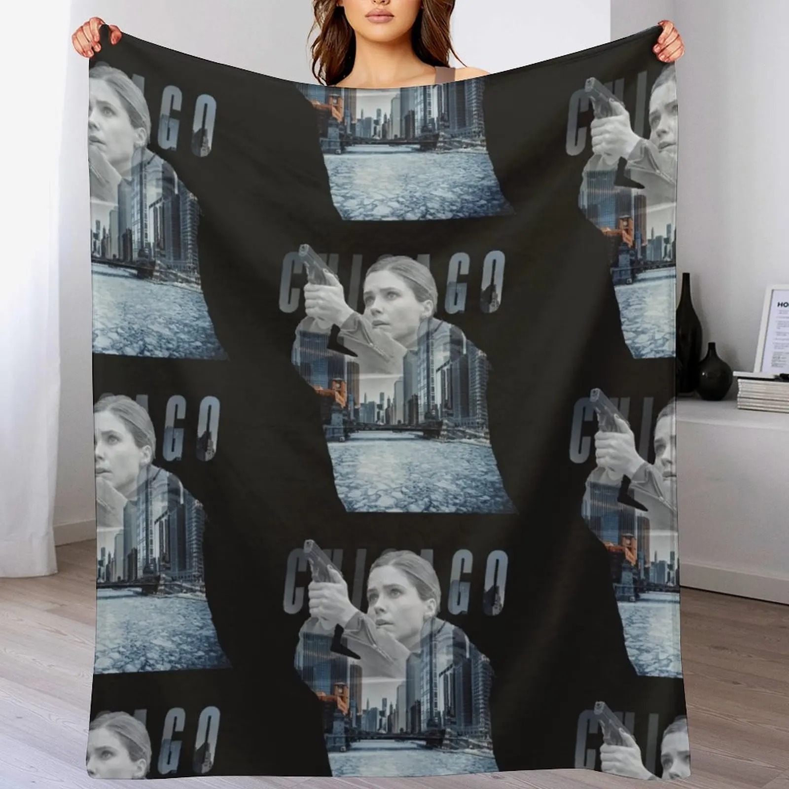 Erin Lindsay from Chicago P.D and Chicago Fire Throw Blanket