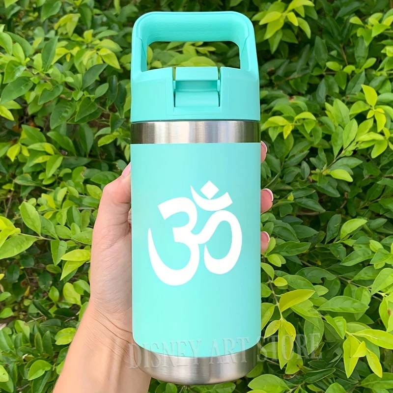 Yoga om Symbol Vinyl Sticker for Laptop, Car, Cup Decoration, DIY Removable Meditation Om Namaste Yoga Decals Home Decor