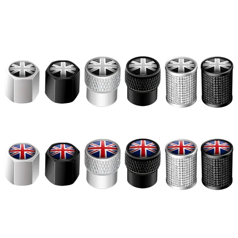AliExpress NONE Universal Fits All Cars Trucks SUV Bike Bicycle Motorcycle CarAluminum Alloy Tyre Valve Dust Covers 4Pcs/Set UK Tire Valve Caps