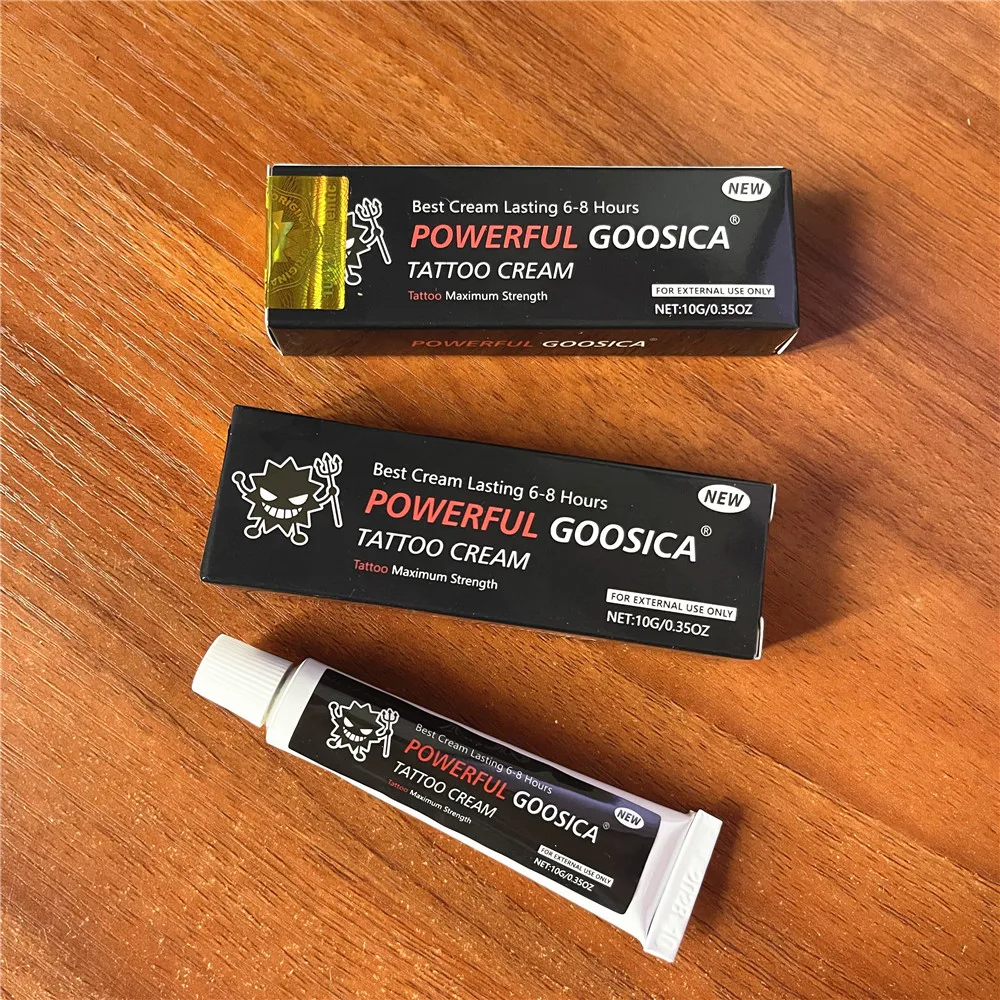 

Best Powerful Goosica Before Tattoo Cream Used for Permanent Makeup Microblading Piercing Eyebrow Lip Face BOdy Art 10g