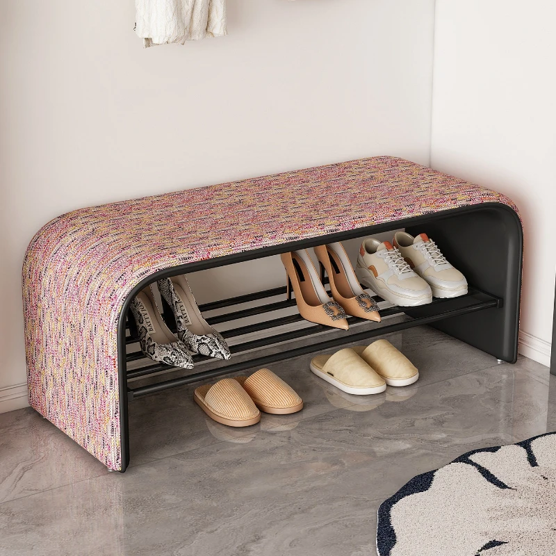 

Light luxury high-end sense linen cat scratching skin, shoe changing stool door home sitting, shoe stool shoe cabinet