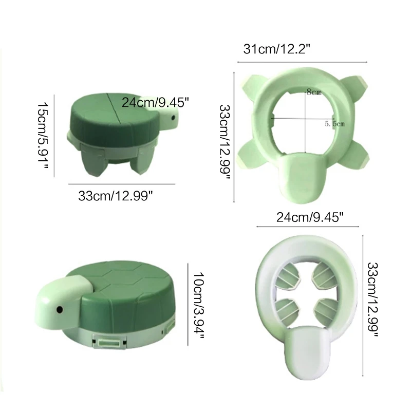 Bonito em forma de tartaruga crianças treinamento potty portátil dobrável removível bebê viagem toalete assento sentado crianças treinamento mictório