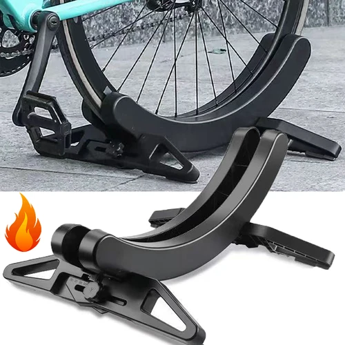 Imagen 1 del producto Soporte de suelo para bicicleta de montaña, estantes de estacionamiento universales antideslizantes, ajustables, ampliamente adaptables, accesorios para bicicleta de montaña y carretera