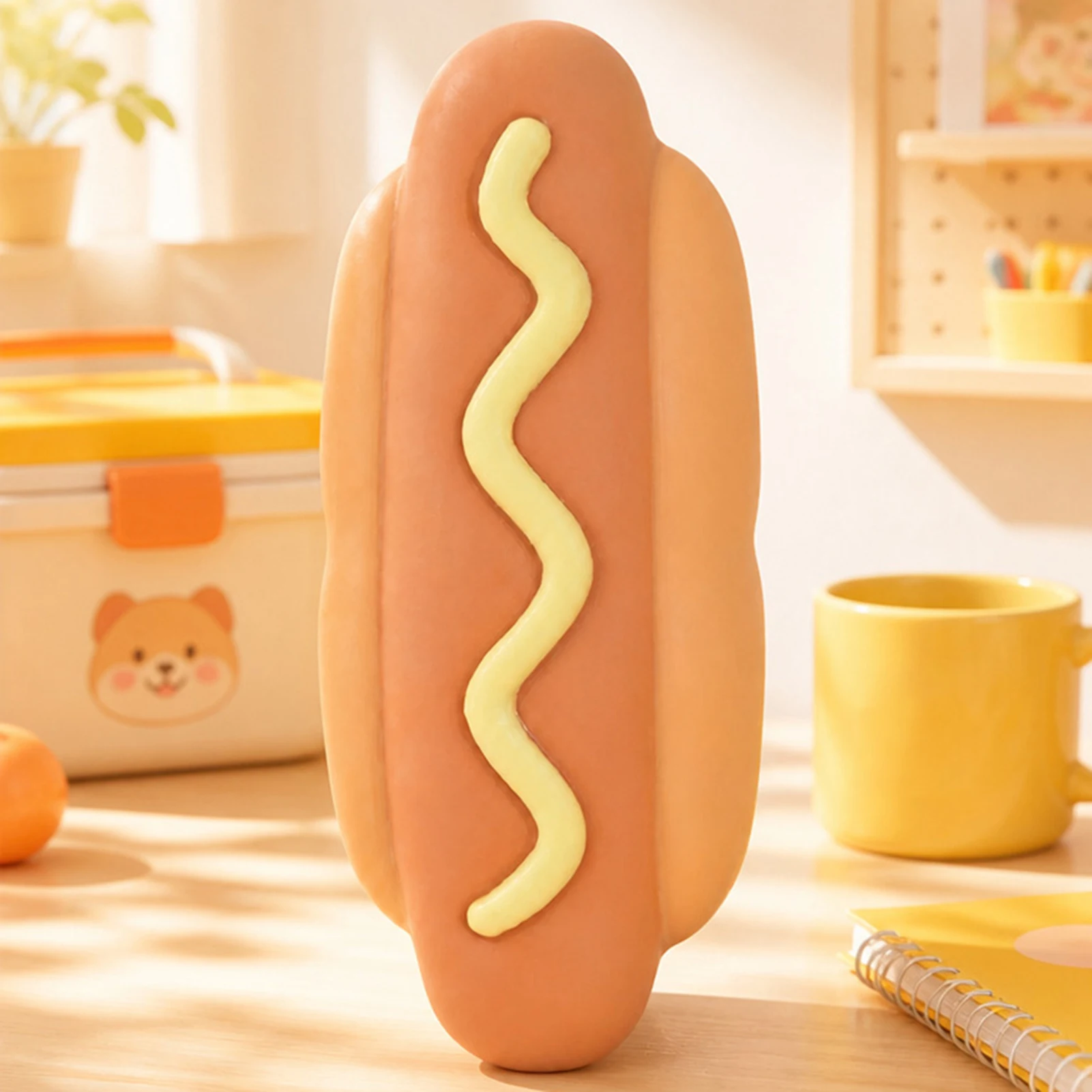 Slow-rising Sensory Toys Realistics Hot Dog Look, Cute & Fun Decor. Desktop Office Decoration
