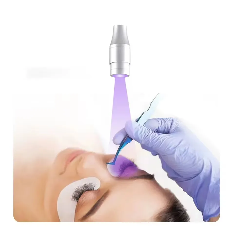 5 واط 10 واط الأشعة فوق البنفسجية مصباح رئيس قابل للتعديل حجم البقع رمش تمديد تطعيم الأشعة فوق البنفسجية الغراء led الضوء الأرجواني علاج مصباح الملحقات #3