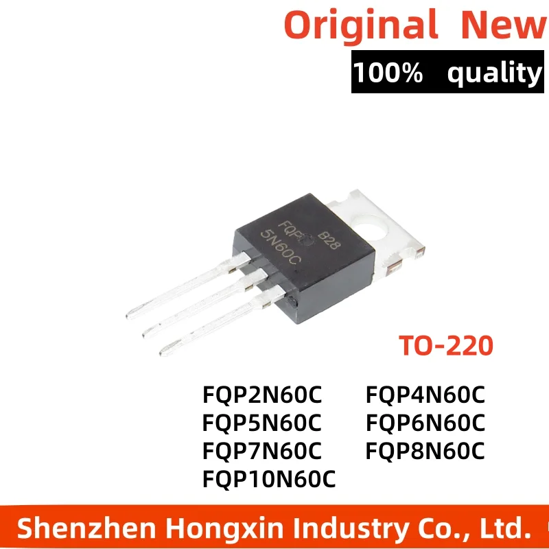 10 pieces of FQP5N60C 2N60 4N60 6N60 7N60 8N60 10N60C direct insertion TO-220 electric vehicle charger commonly used MOSFETs