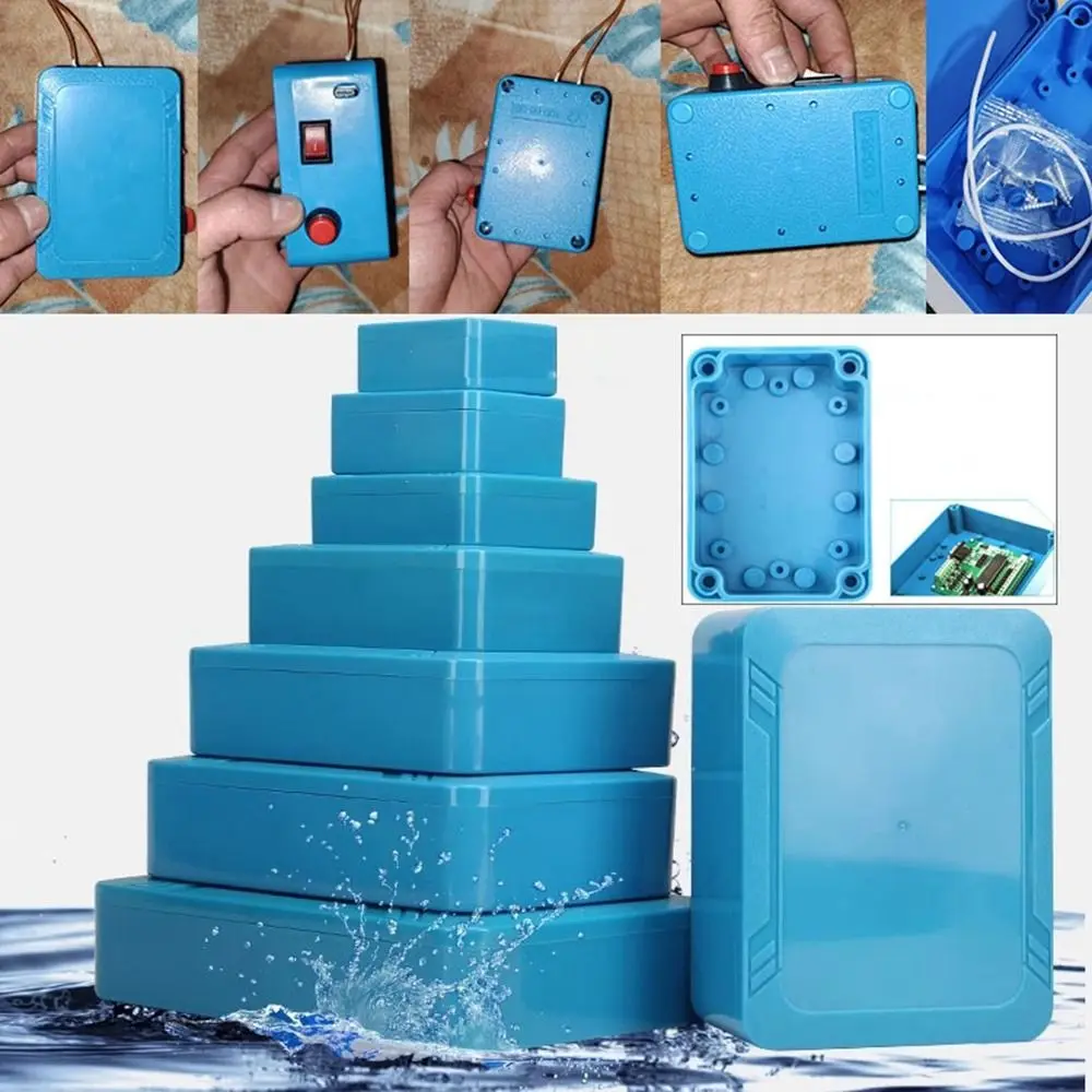 

IP67 Waterproof Enclosure Junction Housing Box ABS Plastic Blue Color Electronic Project Case Electrical Project Box