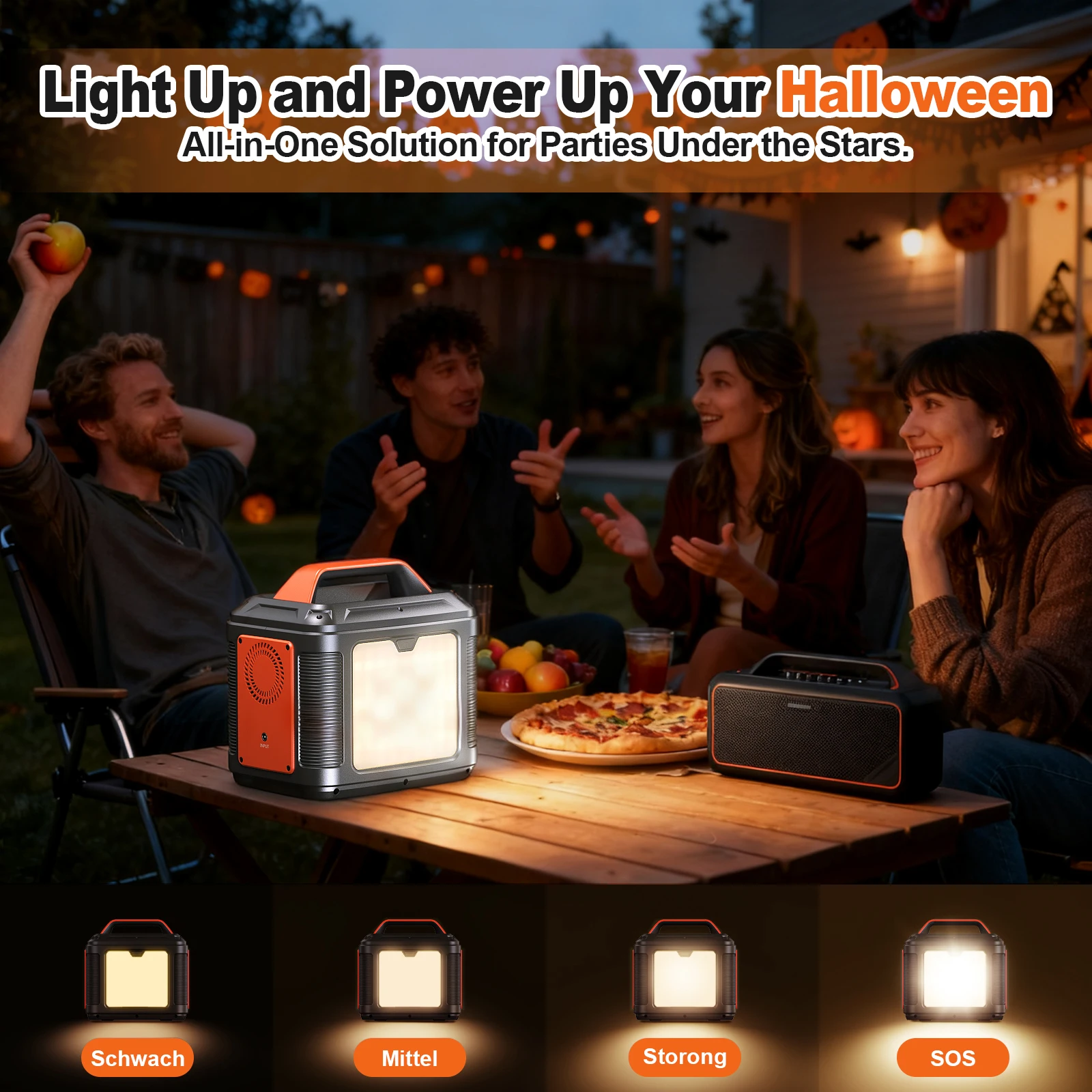 محطة طاقة محمولة SBAOH P302 بقدرة 296 وات في الساعة 300 وات، مولد طاقة شمسية مع مخرج تيار متردد وبطارية ليثيوم أيون للتخييم والخارج والحفلات والمركبات الترفيهية #2