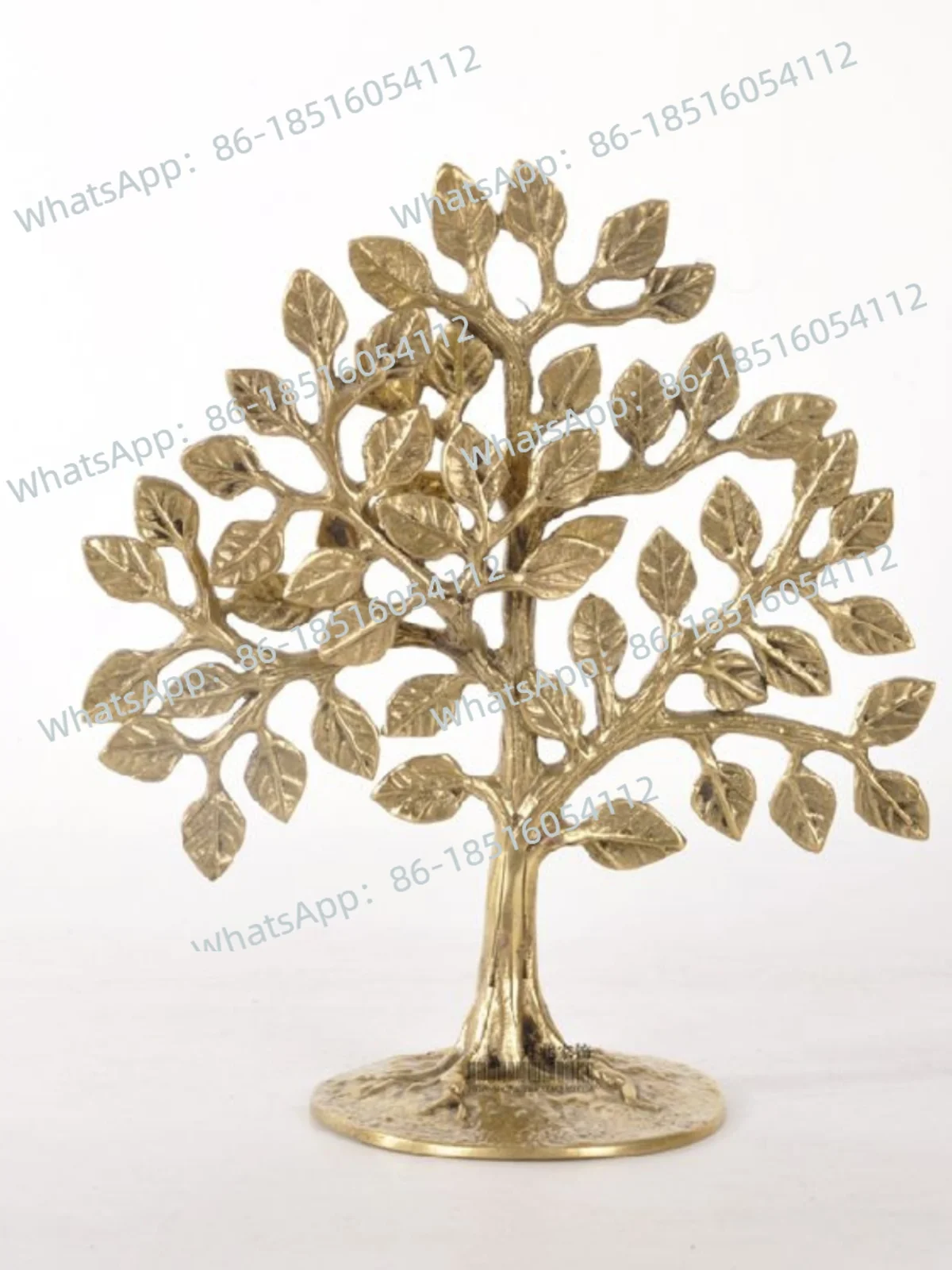 Brass Handmade Fortune Making Cash Tree American Retro Living Room Entrance TV Cabinet Home Ornament