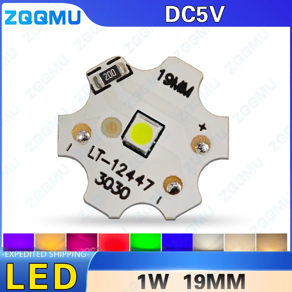 1W Low Voltage LED Spotlight 5V Night Light Board 19MM RGB Warm White Plum Blossom Shape Mini Lamp for DIY Decoration Lighting