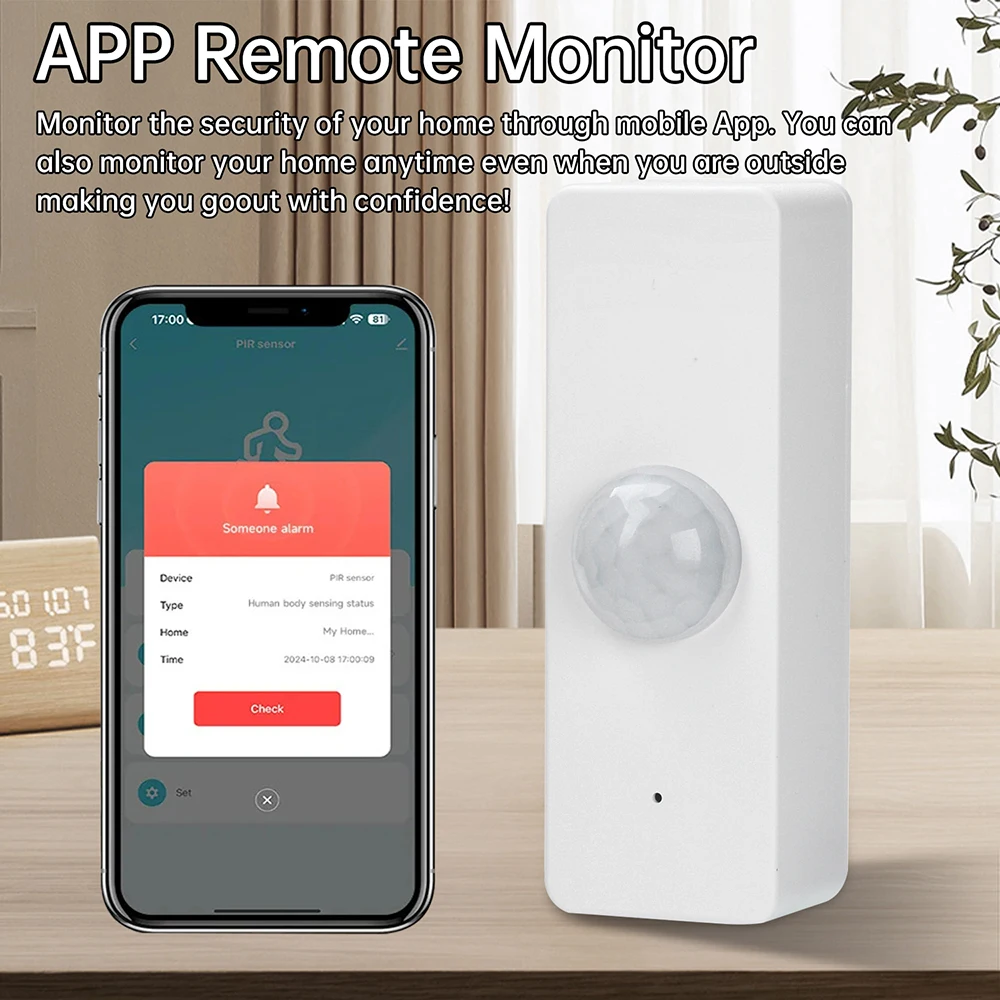 WIFI Детектор движения человека PIR Smart Human Body Домашний датчик охранной сигнализации Tuya WiFI Датчик движения Приложение Дистанционное управление Работа с Alexa
