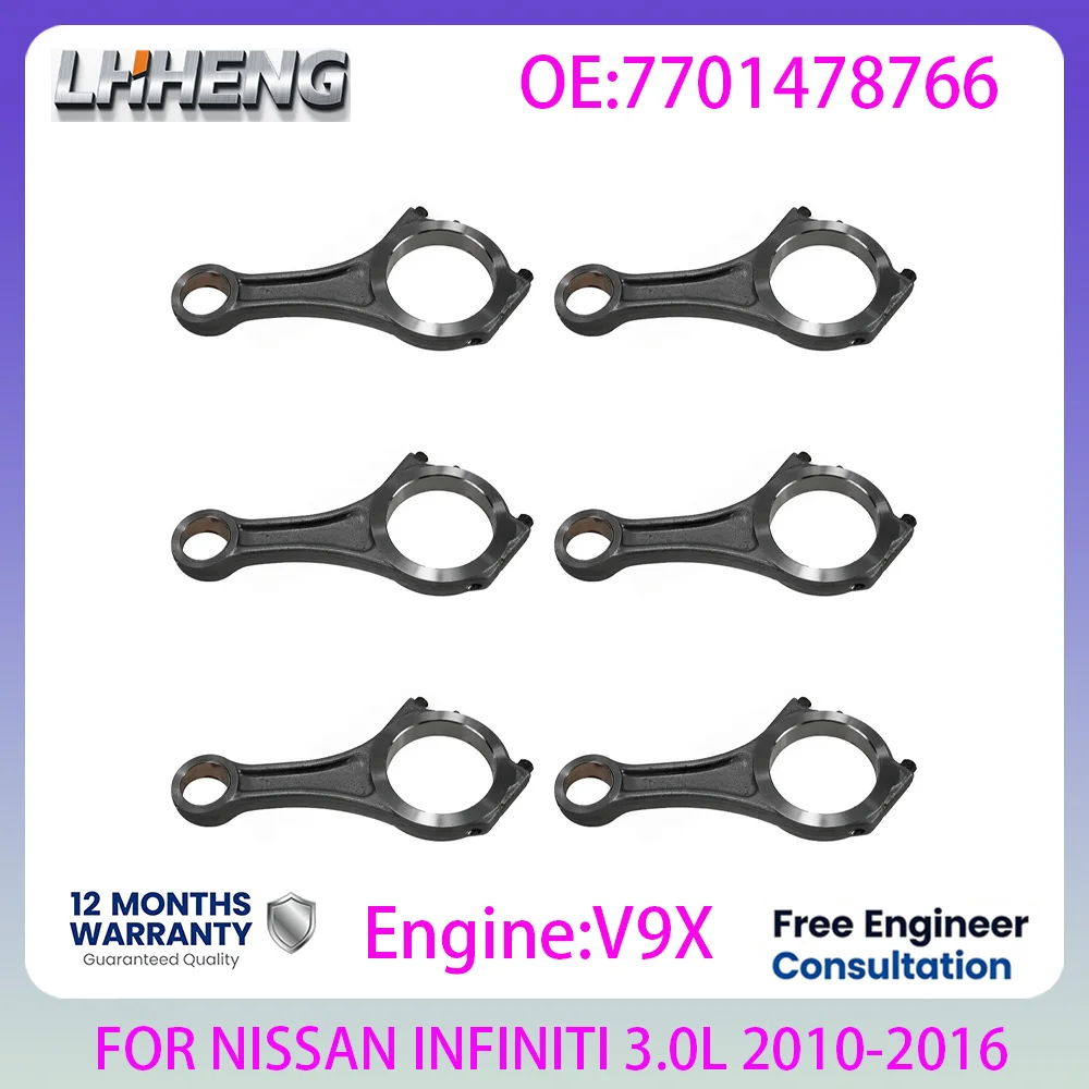 V9X Engine Connecting Rod For NISSAN NAVARA NP300 PATHFINDER INFINITI Q70 QX50 QX70 3.0L 3.0 L T V6 Diesel 2010-2016 7701478766