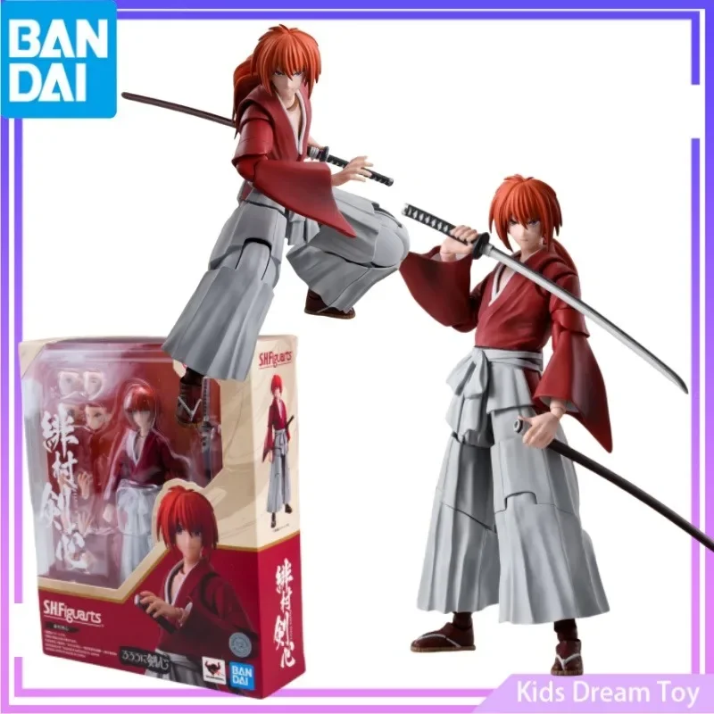 

Bandai в наличии Оригинальные S.H. Фигуртс SHF Rogue Kenshin - Meiji Swordsman Романтика Tan аниме HIMURA KENSHIN экшн-Фигурки игрушки