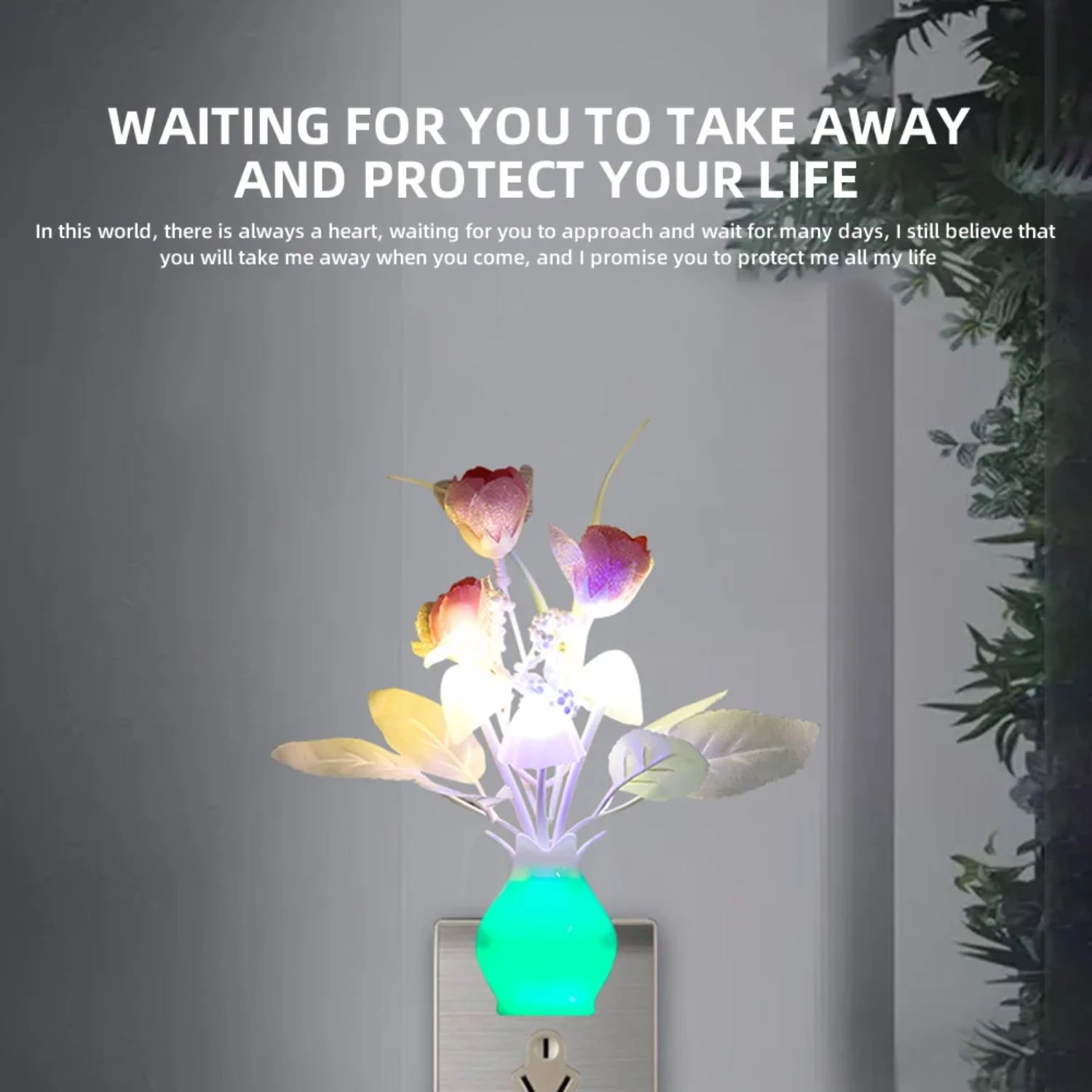 Colorful and Vibrant Smart LED Night Light with Luminous Glow, Creating a Relaxing Atmosphere, Stylish Vase Design for Creative 