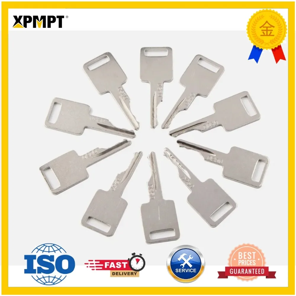 10PCS S331/S160 D250 KEYS fits For Bobcat Key S550 S185 Skid Steer Loader Sweeper Key Excavator Heavy Equipment Keychain