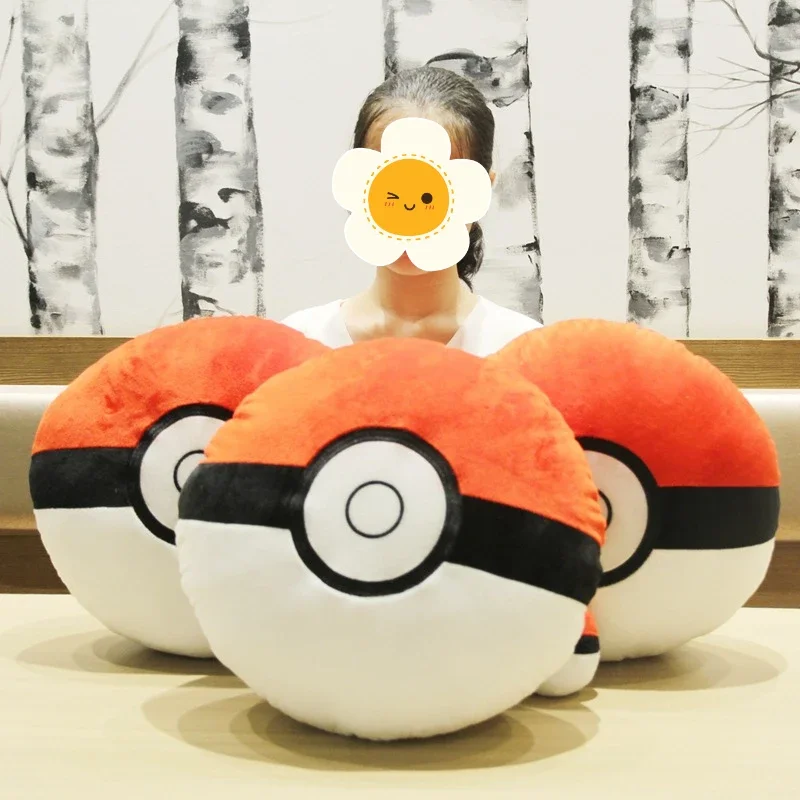 Pokemon Poke Ball Pillow Sofa Soft Cushion Room Decoration Anime Doll Model Office Nap Pillow Children's Toy Birthday Gift