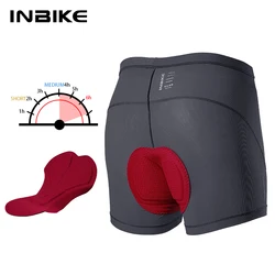 INBIKE Mesh Cycling Underwear Sponge Silicone Mats Bicycle Shorts for Men Shock-absorbent 3D Padded MTB Biking Cycling Clothing
