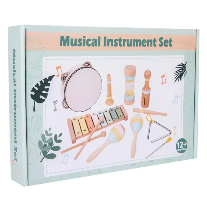 

Wooden Music Toys For Toddlers Percussion Instruments Set Child Developmental Sound Play B