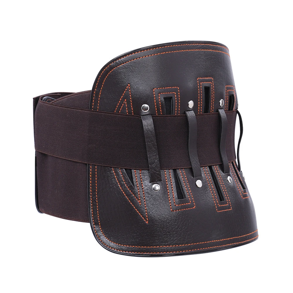 

Кожаный пояс для поддержки поясницы TIKE, облегчающий боль, регулируемые ремни для талии при ишиасе, сколиозе или грыже межпозвоночного диска