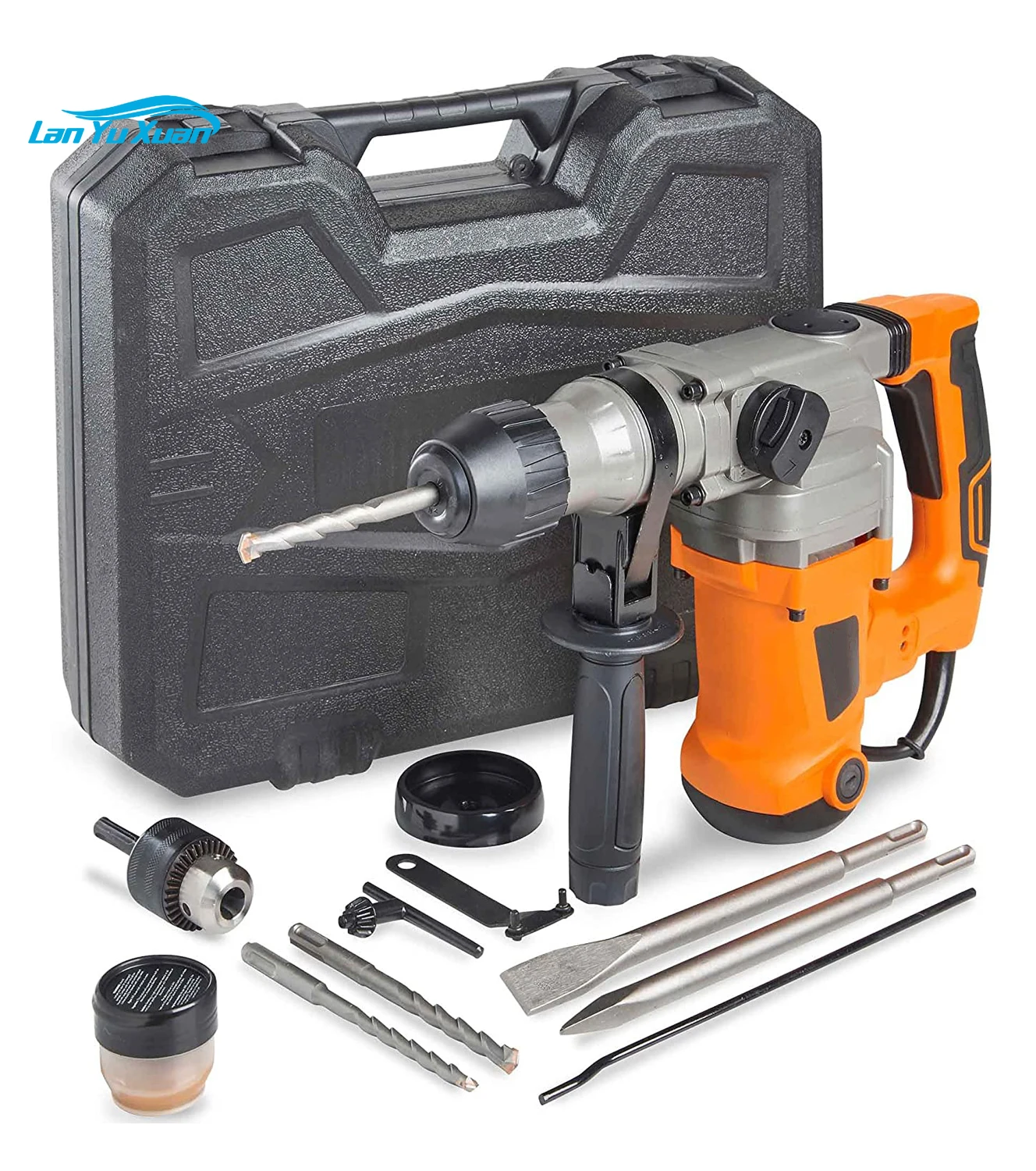 SDS Hammer Drill 120V/240V Portable  Plus Heavy Duty Corded Electric Rotary   Set for Home Use