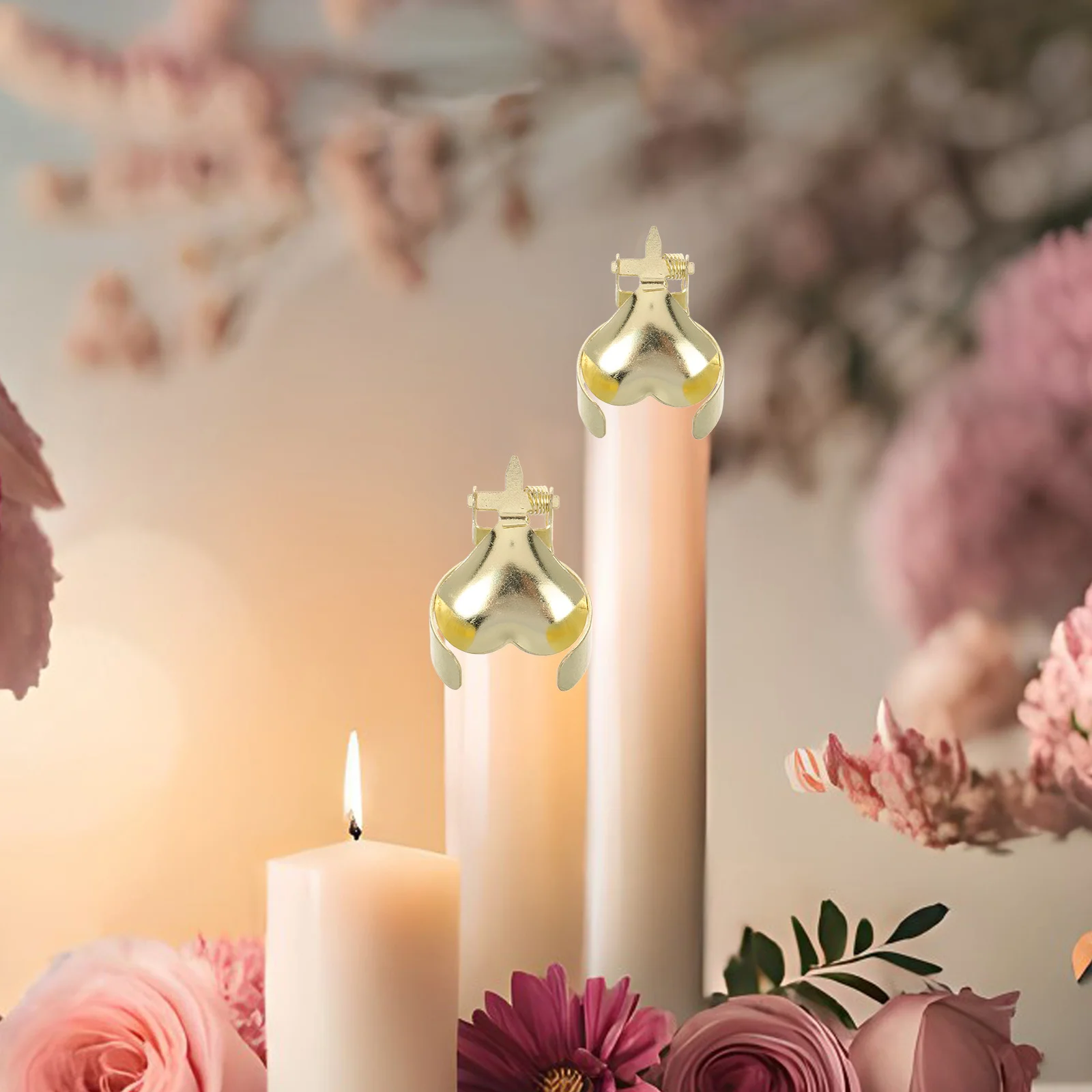 

2pcs HeartShaped CandleCover MetalSnuffer WickFlameTool for ScentedCandles TeaLight Aromatherapy Reusable HeatResistant