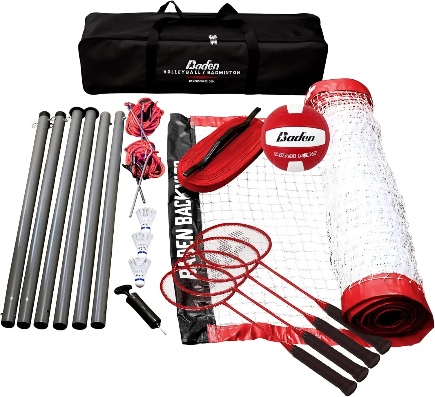 Champions Volleyball/Badminton Portable Combo Set