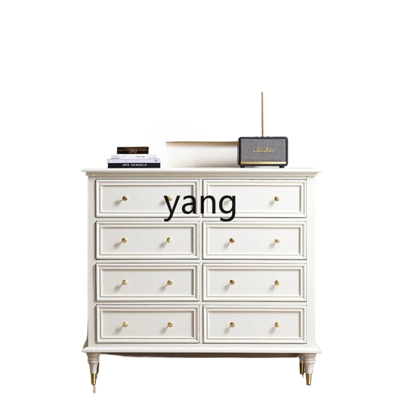 

LMM Bedroom Tailstock Storage Cabinet Sofa Edge Chest of Drawers White against the Wall Chest of Drawer