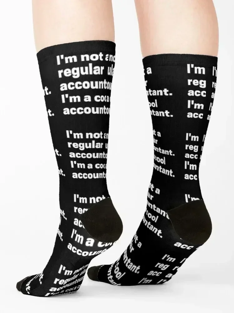 I'm Not A Regular Accountant I'm A Cool Accountant Funny Accounting Socks man hockey Socks Man Women's