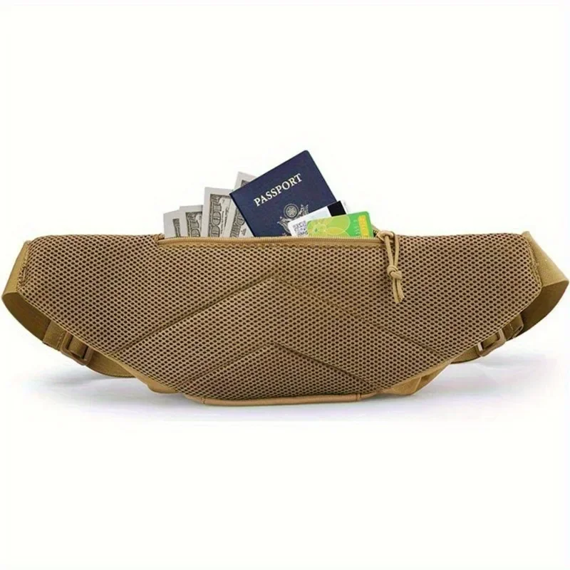 Tactical Fanny Pack Metal Clip Hook Cover Nylon Backpack Hiking Phone Bag Tactical Gear Hook and Loop Key Chain Black Metal Hook