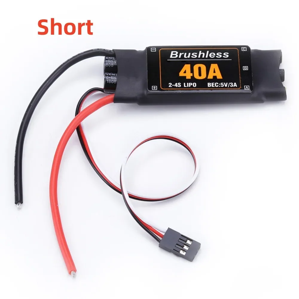 40A Brushless ESC Speed Controller BEC 5V / 3A Long & Short & with T plug & with XT60 plug For Drone Airplanes Motor RC Toy FPV