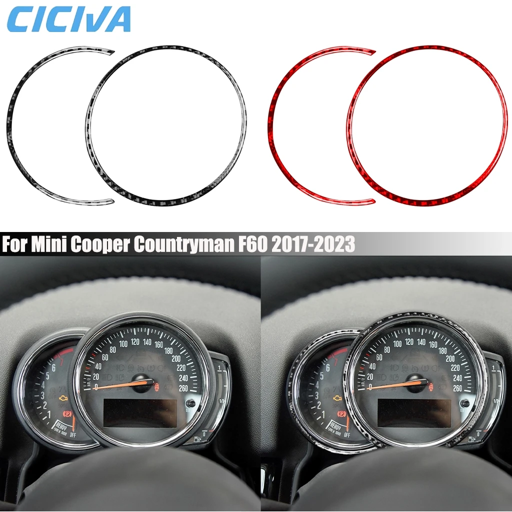 

For Mini Cooper Countryman F60 2017-2023 Soft Carbon Fiber Dashboard Speedometer Car Accessories Interior Cover Sticker Trim