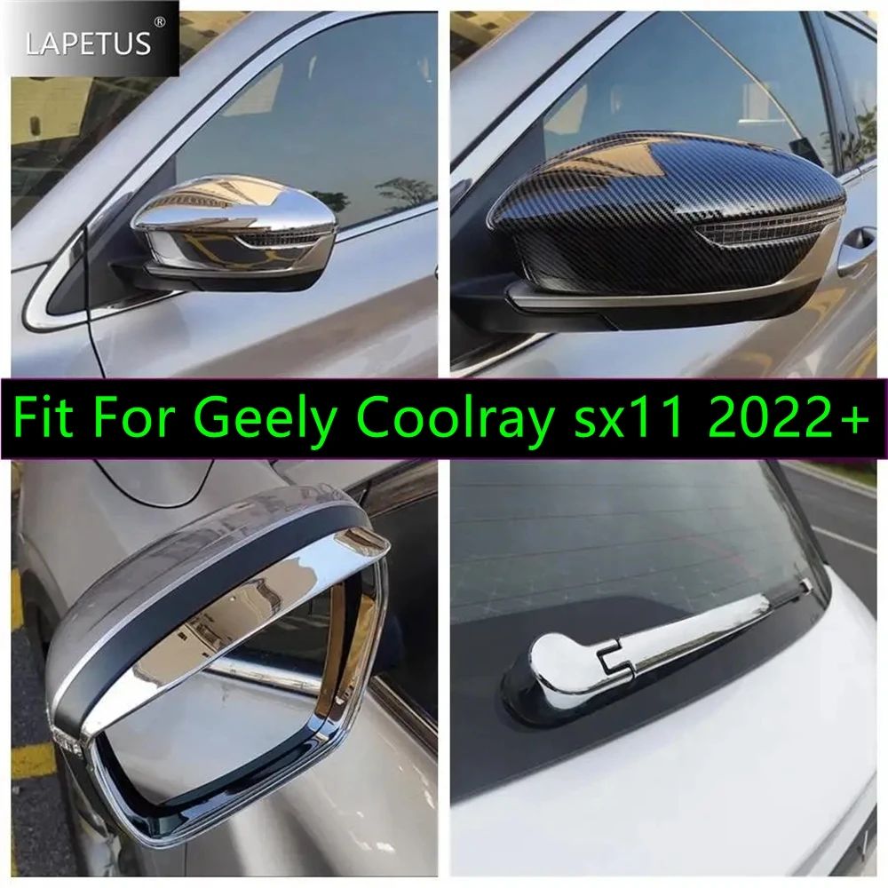 Rearview Mirror Shell Protector Decor / Rear Window Windscreen Wiper Cover Trim Car Accessorie For Geely Coolray sx11 2022 2023