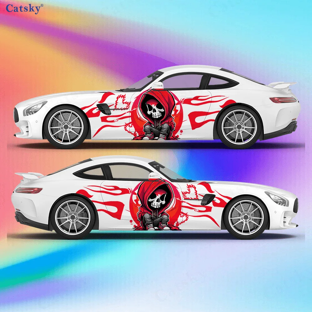 

Trendy Cool Skeleton Boy Car Side Sticker Decoration,PVC Waterproof Scratch Resistant Decal,Car Protection,Auto Accessories Gift