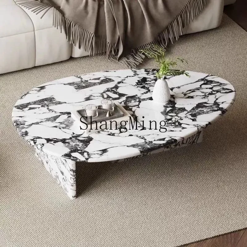 FG شقة صغيرة غرفة المعيشة كريم الرياح الخفيفة الفاخرة على شكل خاص طاولة القهوة طاولة جانبية #2