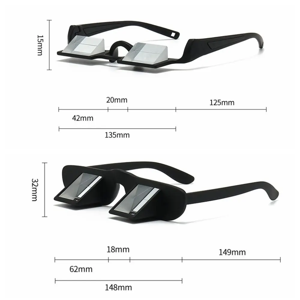 높은 투명 등산 클리어 프리즘 안경 편안한 경량 등산 클리어 프리즘 안경 90 각도 굴절