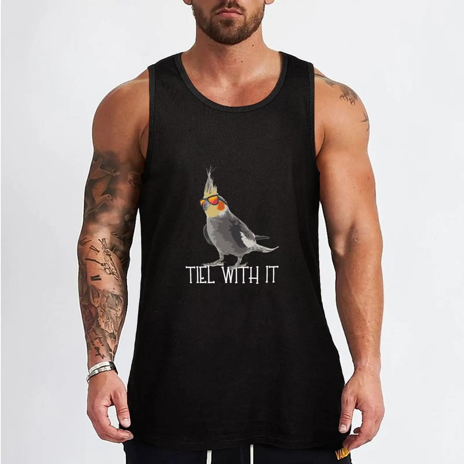 Cockatiel Teil With It Grey Bird Owner Tiel With It Funny Tank Top Male vest Men's gym t-shirts man basketball clothing