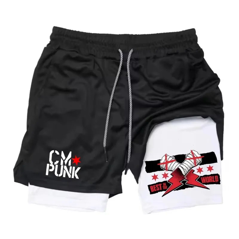 

2025 Marvel Raytheon Lightning New 2-in-1 Men's Running Belt with Mobile Pocket Towel Loop Fitness Performance Sports Shorts