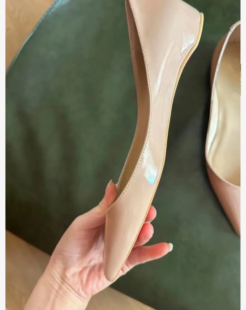 Spring New Women's Single Shoes High Quality Genuine Leather Women's Shoes Sexy Party Women's Shoes Classic Pointed Office Shoes