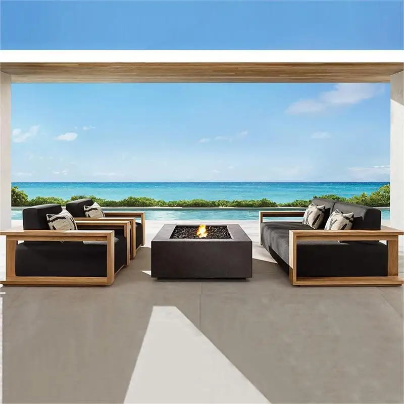 

Customizable outdoor bed and breakfast garden teak sofa coffee table combination