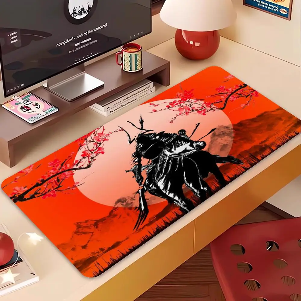 

Коврик для мыши samurai, настольный коврик, коврик для офисной спальни, противоскользящий коврик для мыши для ноутбука, настольного компьютера