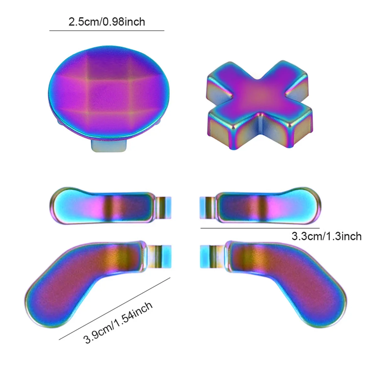FEB-For Xbox One Elite Series 2 6PCS Metal Controller Parts 4 Paddles 2 D-Pad Gaming Replacement Controller Component Set