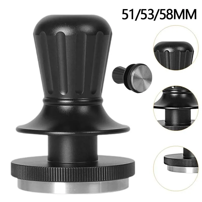 

51/53/58mm Espresso Coffee Tampers Stainless Steel Coffee Tampers Tools Constant Force Impact Thread Press Tool Home Cafe Use