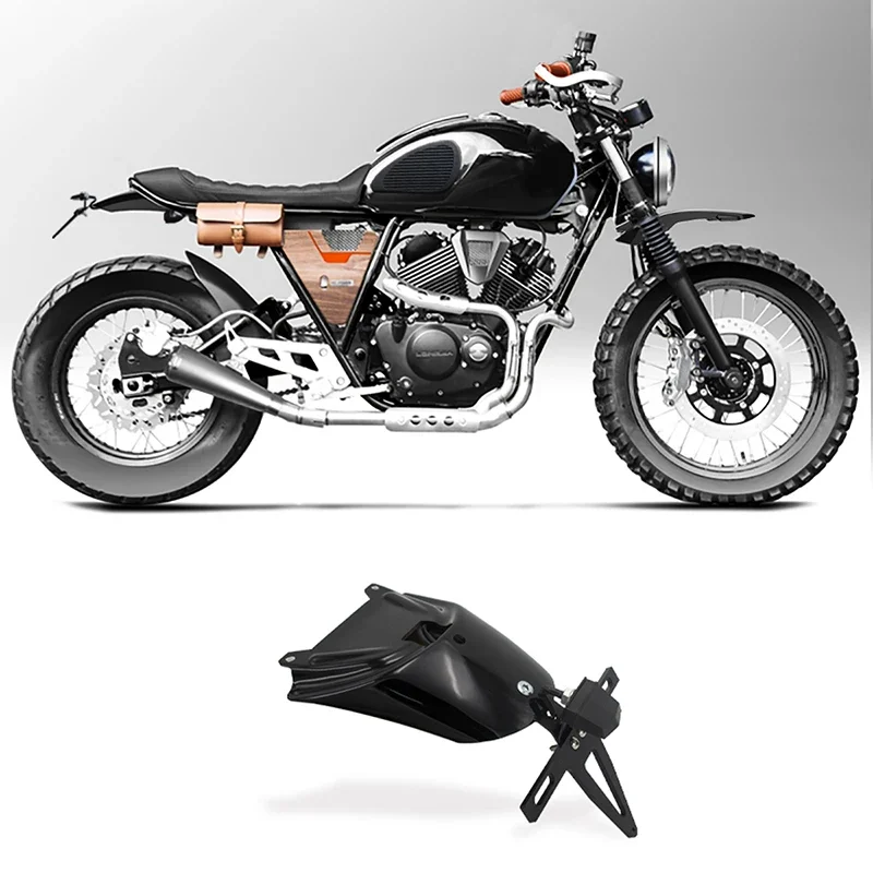 

Guardabarros Trasero de Plástico Negro para Motocicleta Lexmoto Vendetta 250 Longjia Buccaneer 250, Protector Contra Salpicadura
