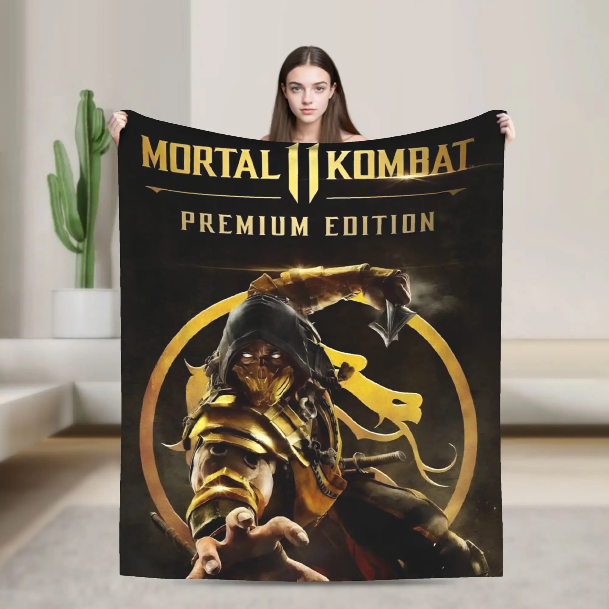 Mortal Kombat II Moive 2026 Print Blanket For Men Women Warm Cozy Fluffy  Throw Blankets for Living Room 50x60 Inches Multi-size