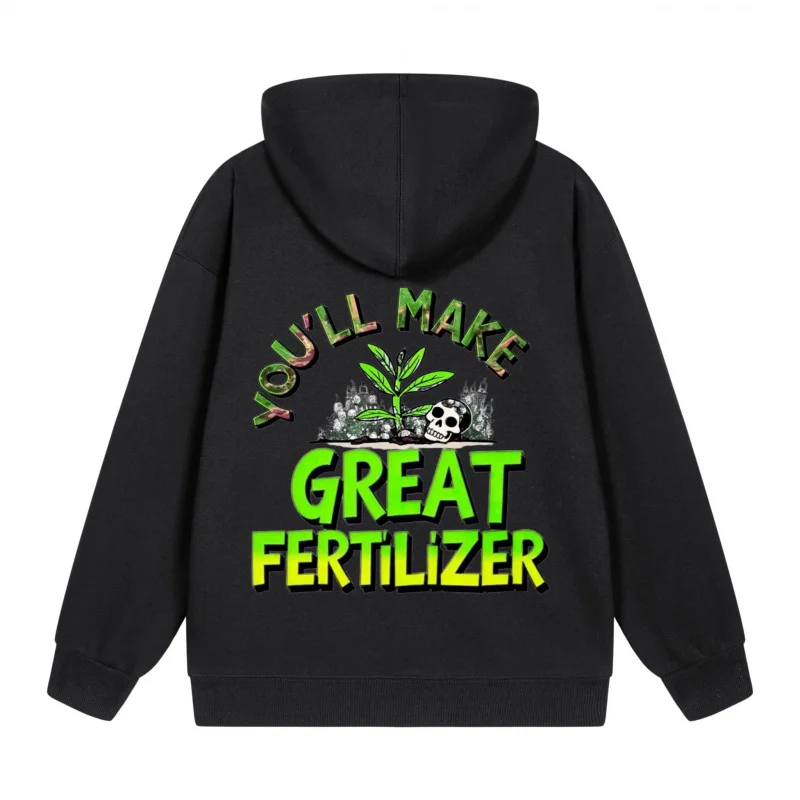Мужская толстовка на молнии Life Is A Great Fertilizer 2025 Новый стиль Повседневный стиль для пар Повседневный и свободный стиль