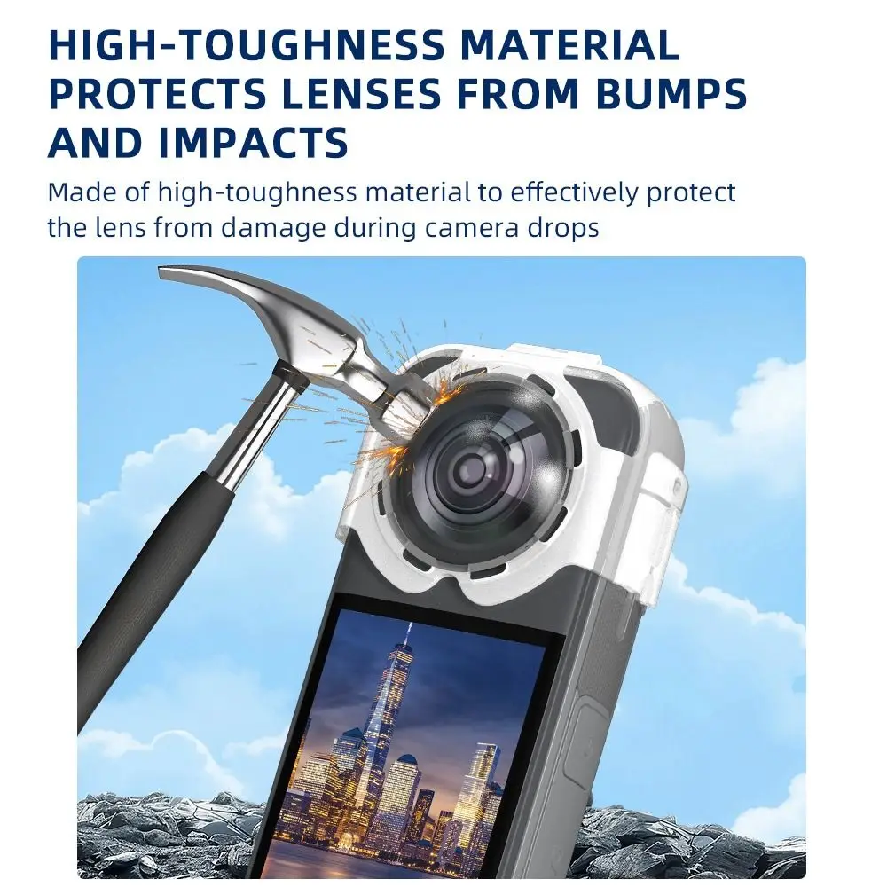 Anti-fog Lens Guard Optical-grade PC Quick-release Lens Cover Transparent Protective Cap for Insta360 X5