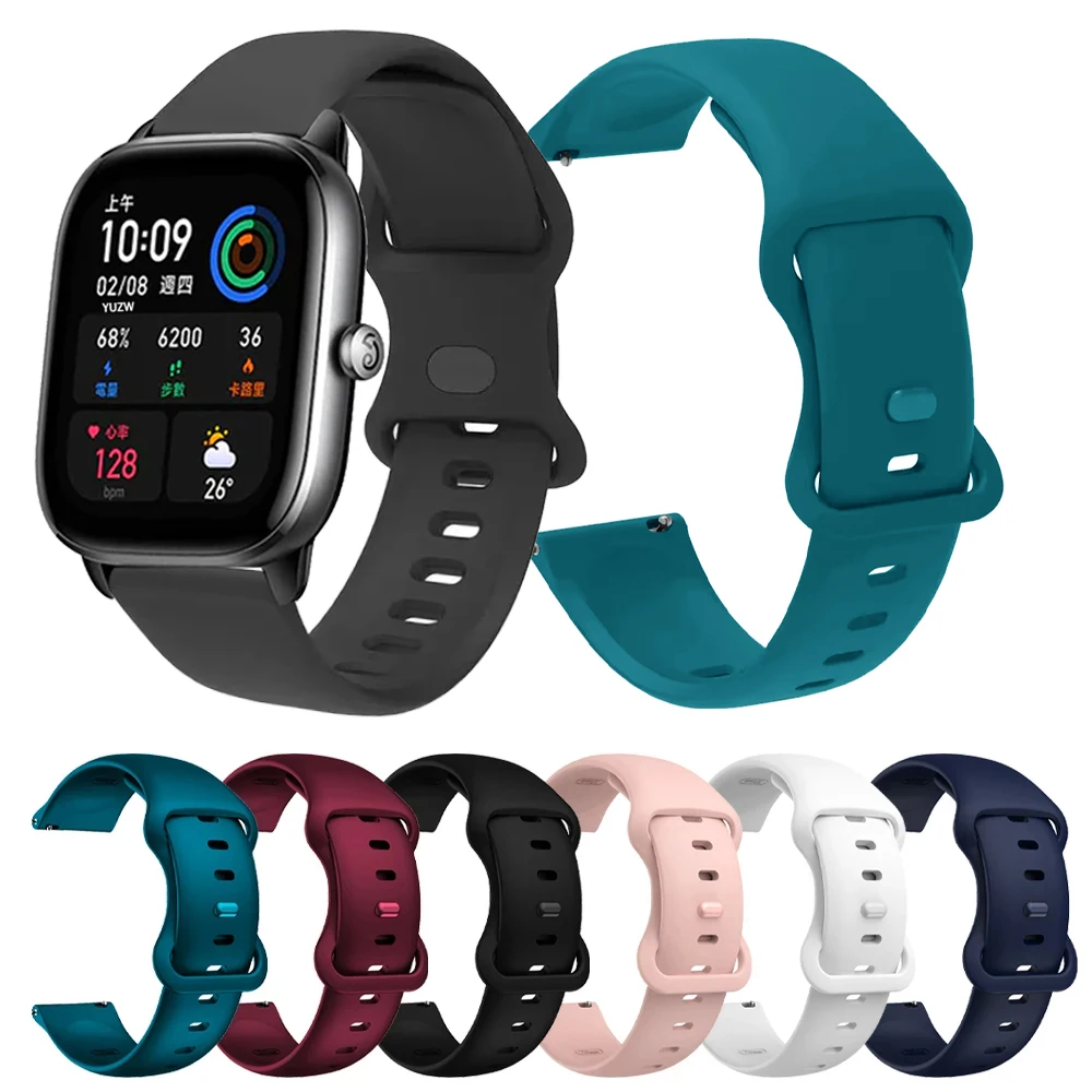 1PCS 20mm Strap For Amazfit GTR Mini Smart Watch Band Silicone Bracelet For GTS 4 2 Mini/GTS 3 2E/Bip U Pro/S Lite Women Correa
