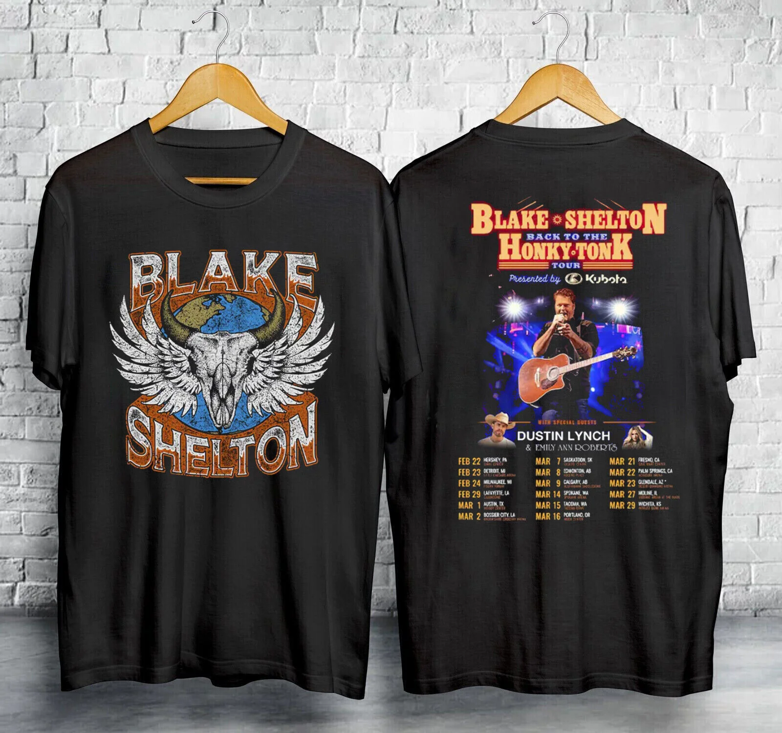 RARE!! Blake Shelton 2024 Back to the Honky Tonk Tour Shirt Unisex S-5XL