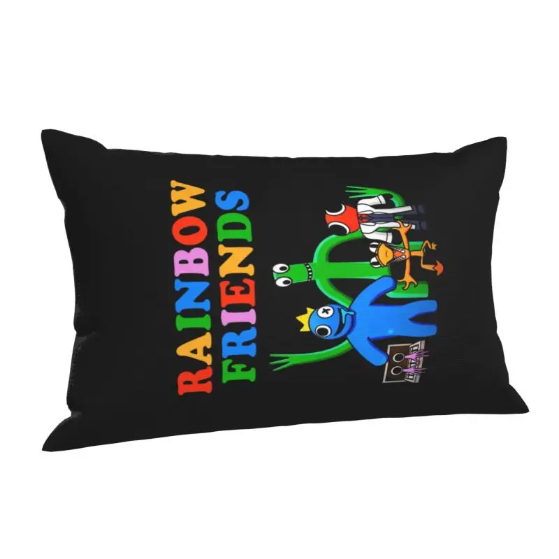 Custom Rainbows Friend Play Gaming Nordic Throw Pillow Cover Pillowcases Rectangle